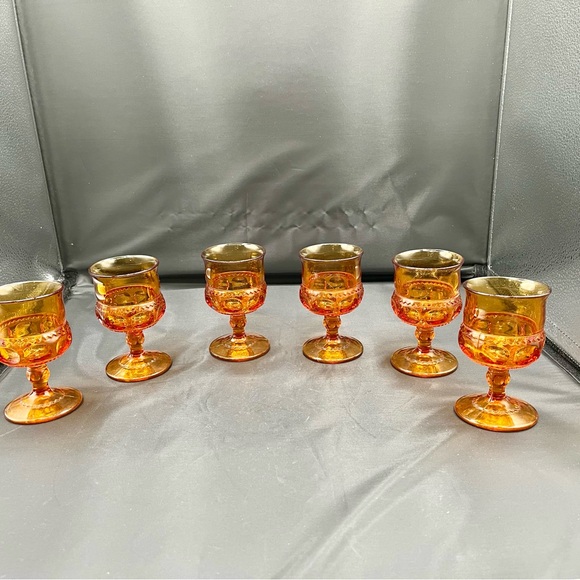 Other - 1960s Royal Amber small goblets set of 6